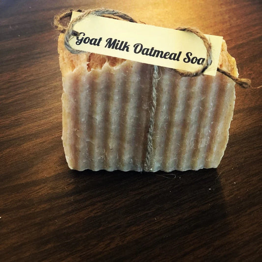 Handmade goat milk oatmeal soap